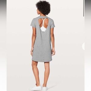 Lululemon Day Tripper Heathered Gray Open
Back Casual Dress S/M